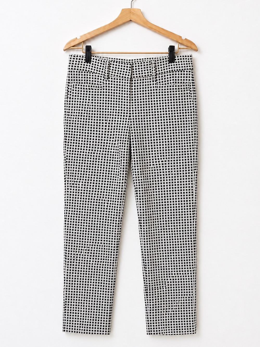 Y2K Candie’s Black White Checkered Skinny Pants Stretch Dress Ankle Pants Size 5